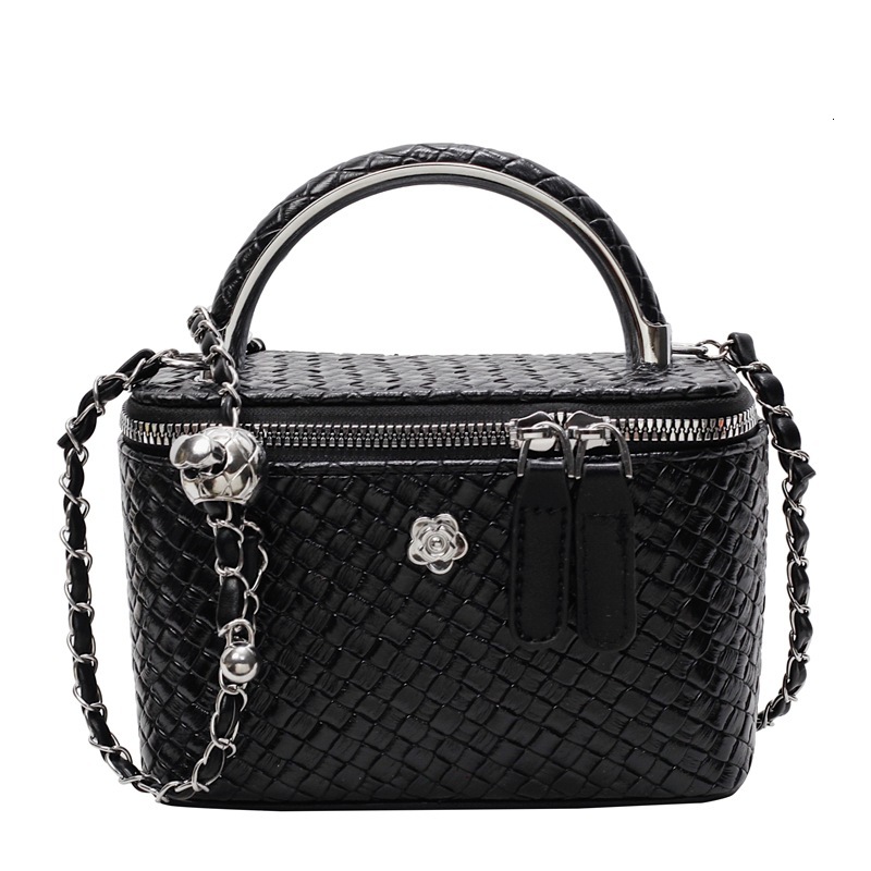 Luxury Brand Designer Bag Xiaoxiangfeng Box Bags Trendy Casual Fashion Chain Weaving Pattern Single Cross Shoulder Handheld Small Square Bag