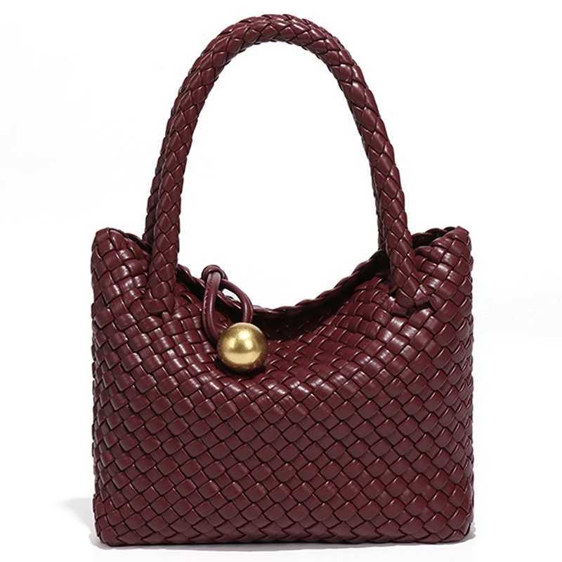 Woven Shoulder Bag for Women Crossbody for Women Small Handbag Vegan Leather Purse Tote Handbag Hobo Bag Y250528