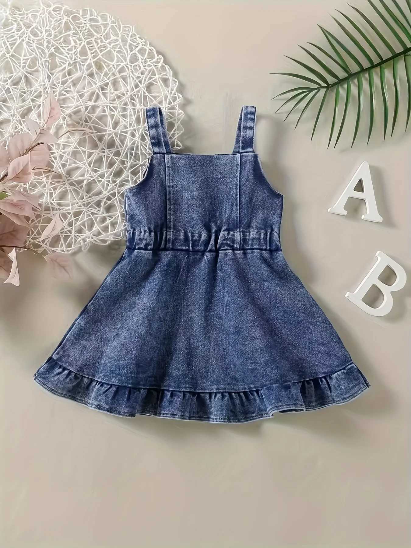 Baby Girls Denim Romper Dress Infant Backless Overalls Clothing Kids Fashion Outfit Baby Girls Clothing X250528