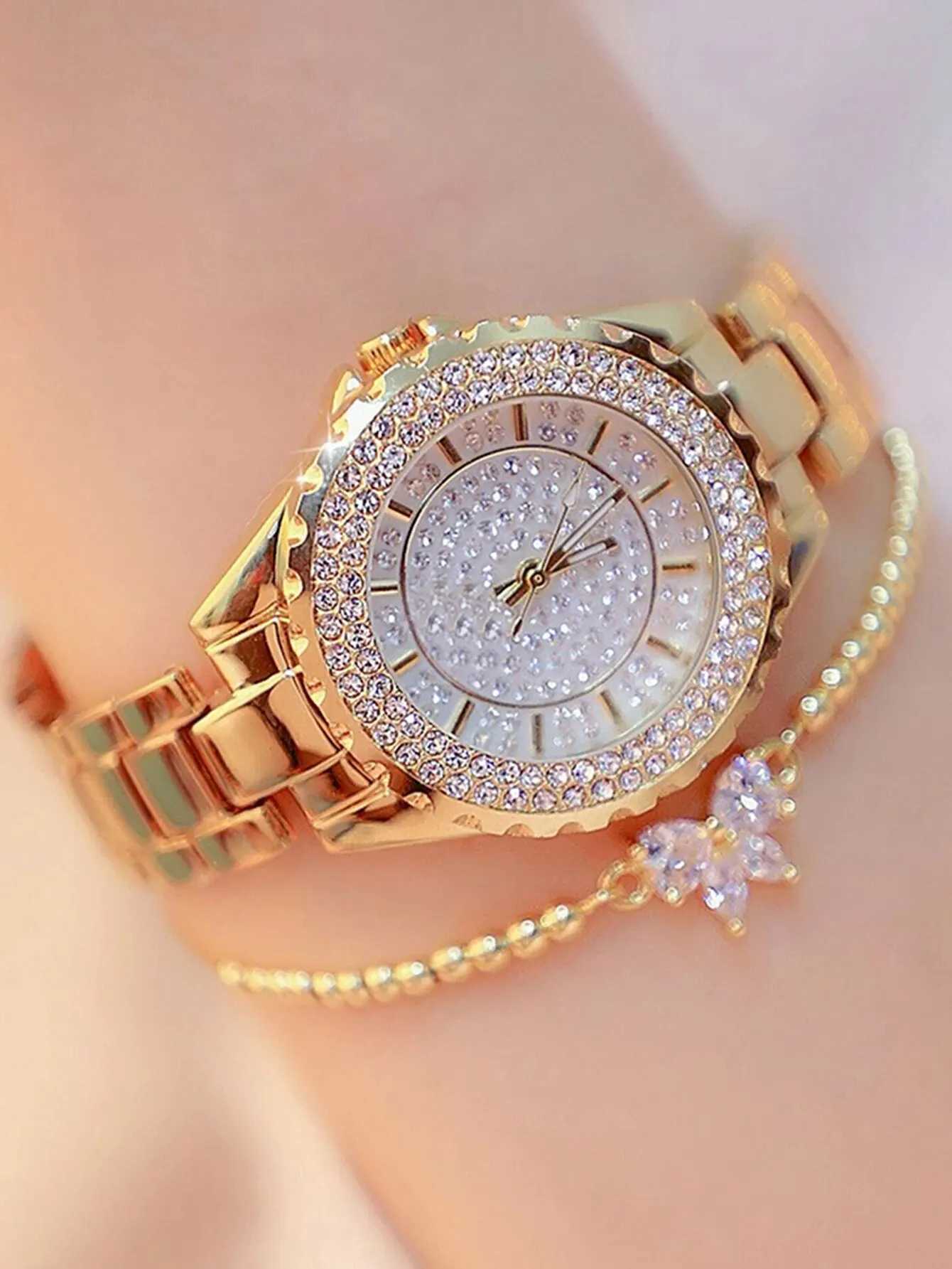 New Women Quartz Steel Belt Bracelet Watch SetXJ250527