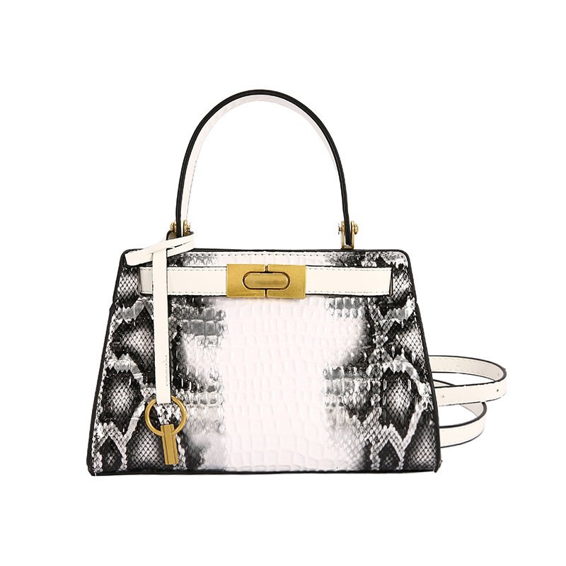Luxury Brand Designer Bag 2024 New PU Trendy Crossbody Women's Fashion Serpentine Handheld Shoulder Kelly Bag