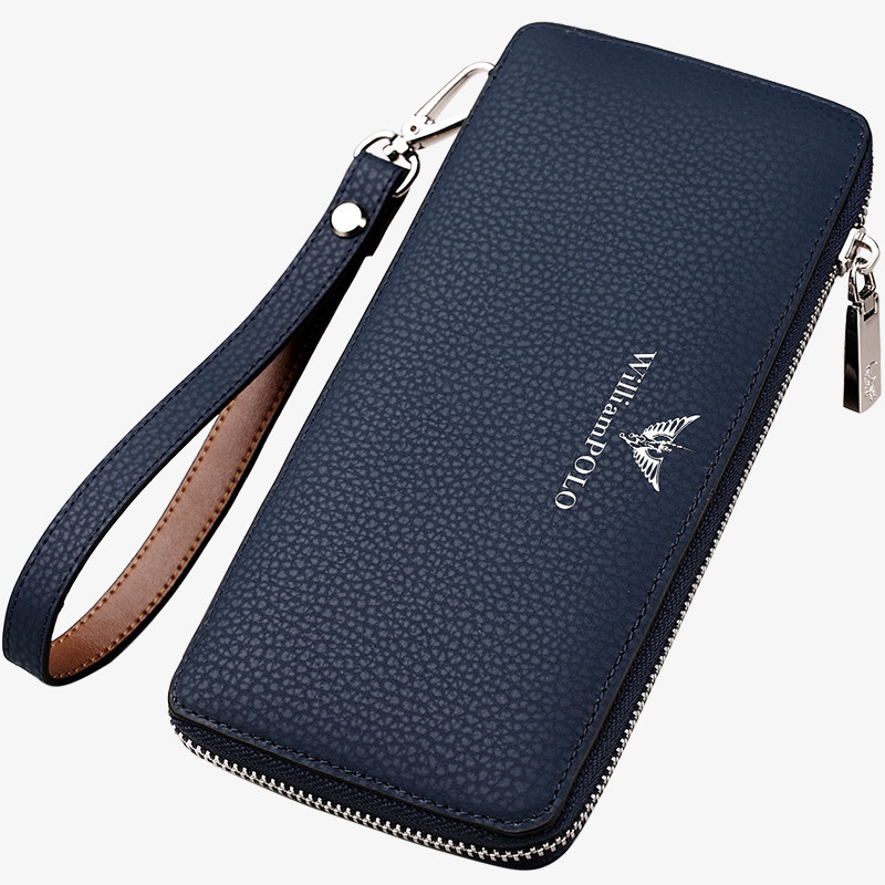 Free Shipping Designer Bag Men's Multifunctional Zipper Long Wallet Fashion Phone Bag Business Cowhide Clutch Men Handbag
