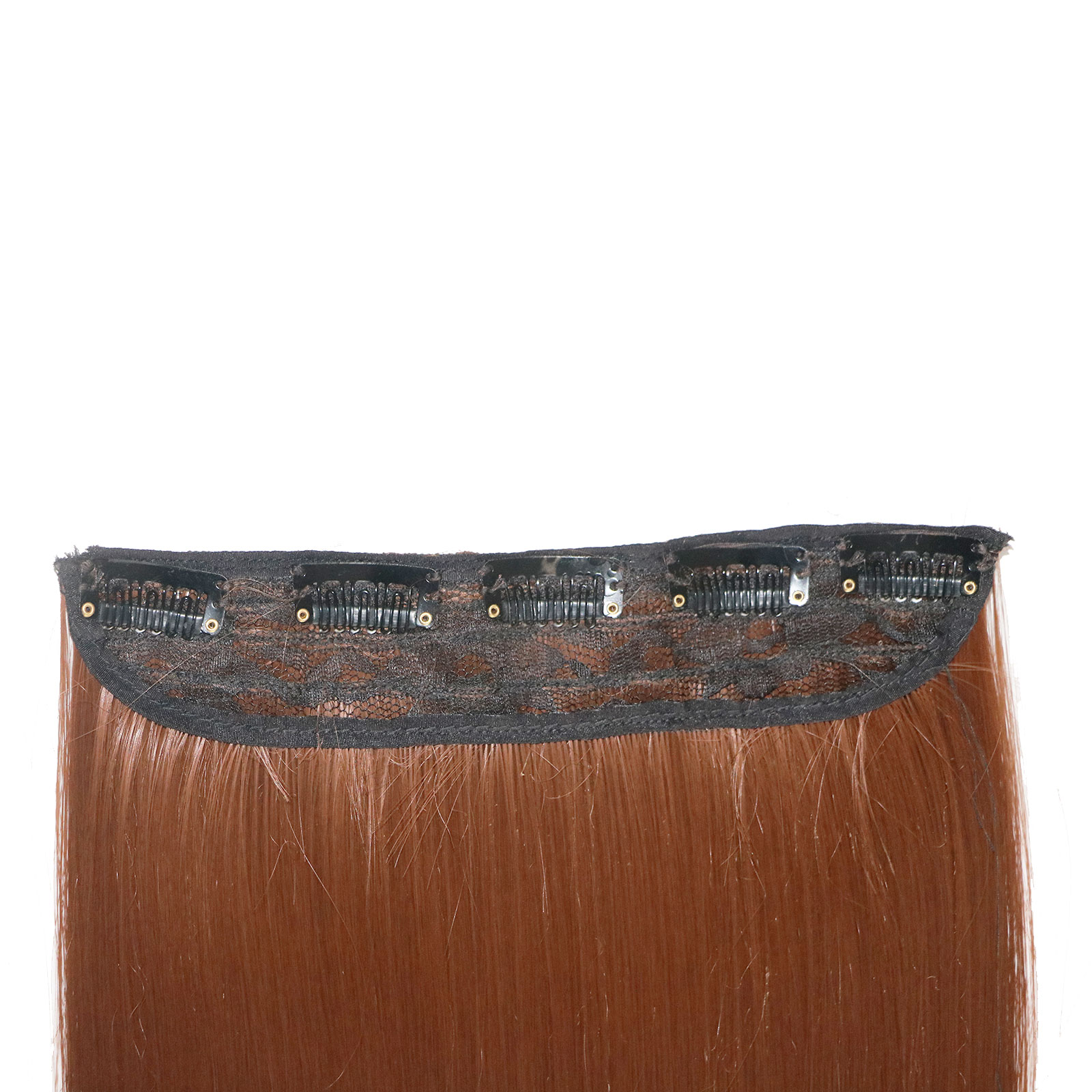 LeeWin Single Color 20" 5 Clips/pc 3/4 Full Head Curly Wave Clip on Synthetic Hair Extensions Hair Pieces for Women