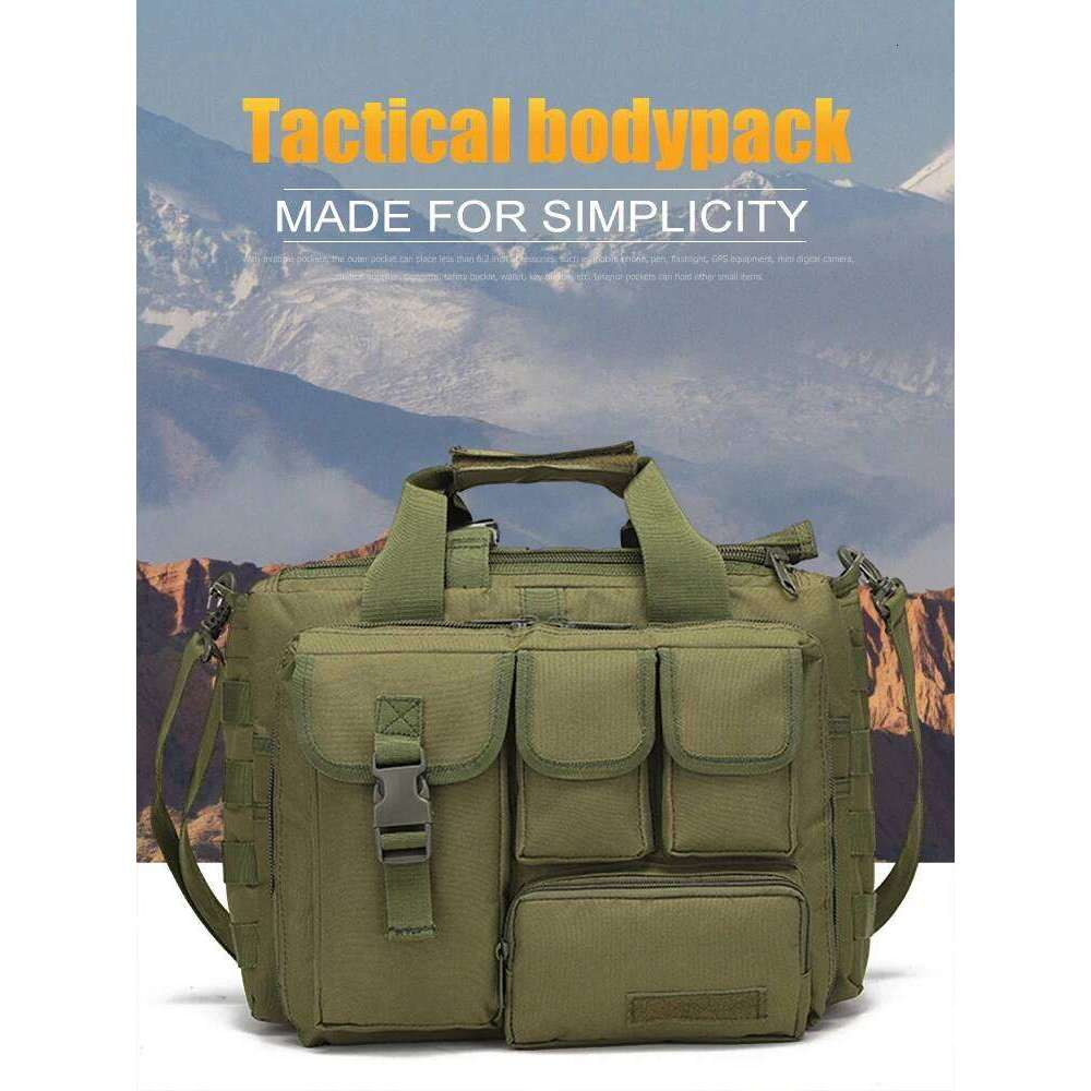 Shoulder Bag Mult-Pockets Military Sling Backpack Multi-Functional MOLLE For Hunting Climbing Cycling