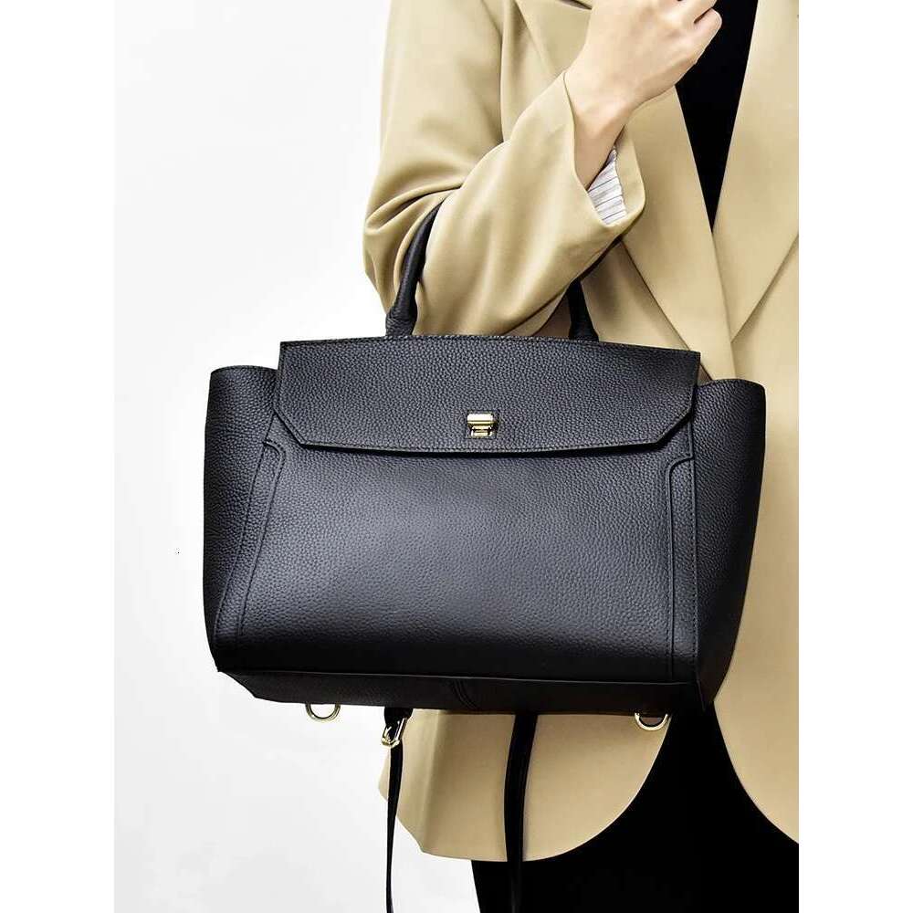 Genuine leather handbag large capacity crossbody bag head layer cowhide single double shoulder backpacks