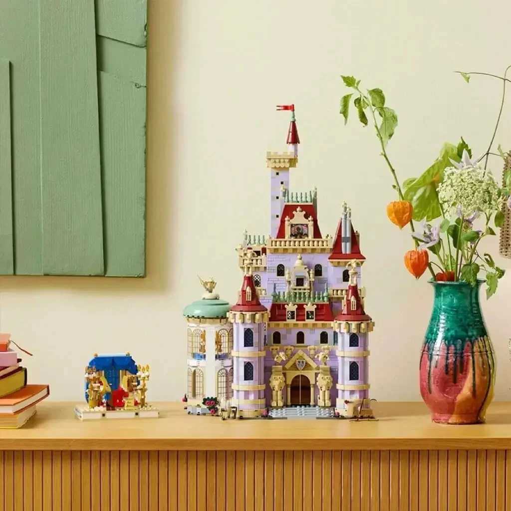 New product Beau and the Beast Castle Romantic Toy Model Girl Educational Building Blocks Valentines Day Adult Birthday Gift Z250528