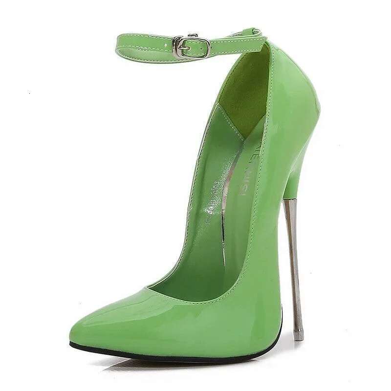 Metal High Heel Shoes Women Pumps for Nightclub Evening Party Wedding Banquet Princess Model Catwalk Show Cross Dressing