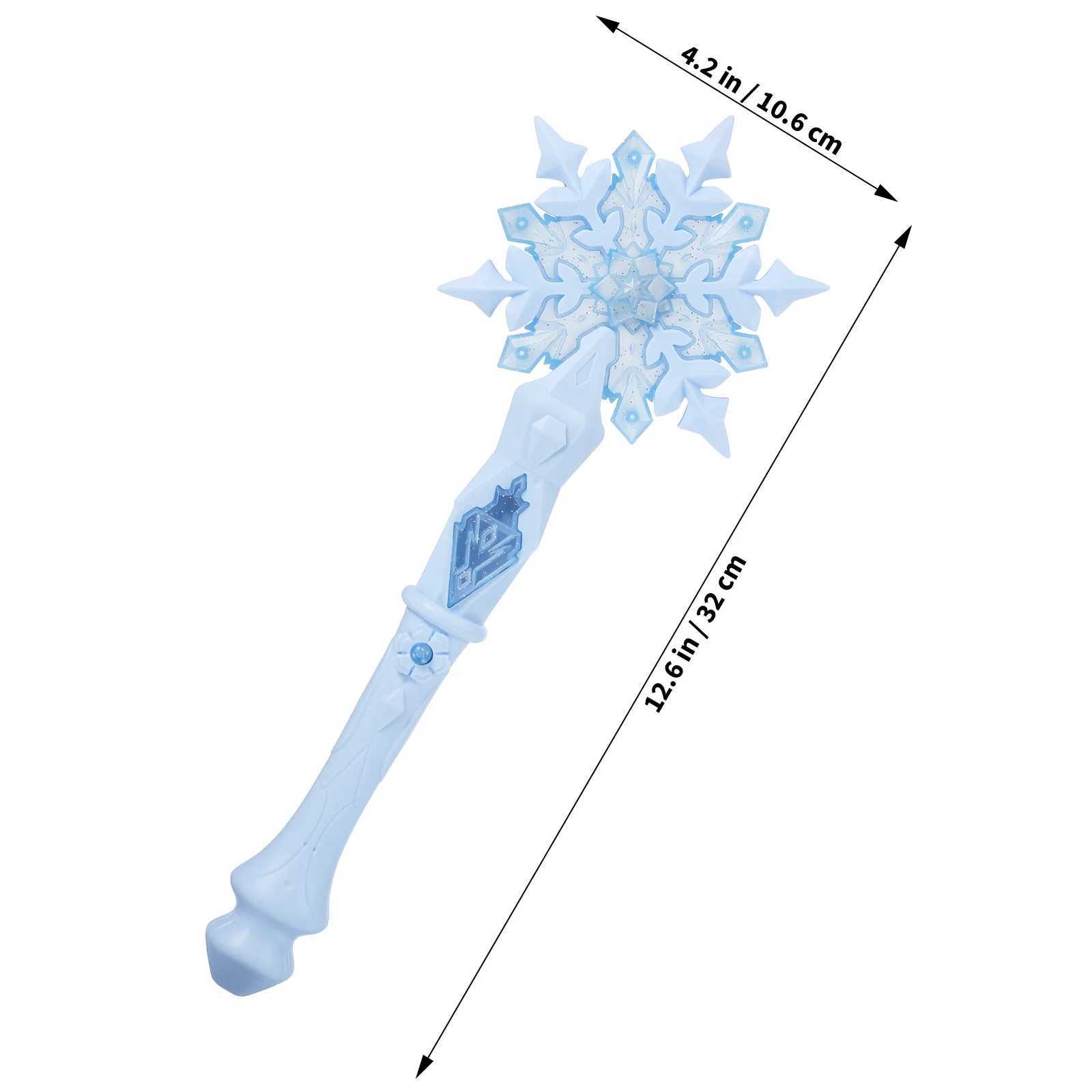 Light Up Glow Snowflake Wand for Kids Girl Princess Queen Cosplay Glowing Scepter cane Light Up Snowflake Wand Toys kids party Gifts W250528