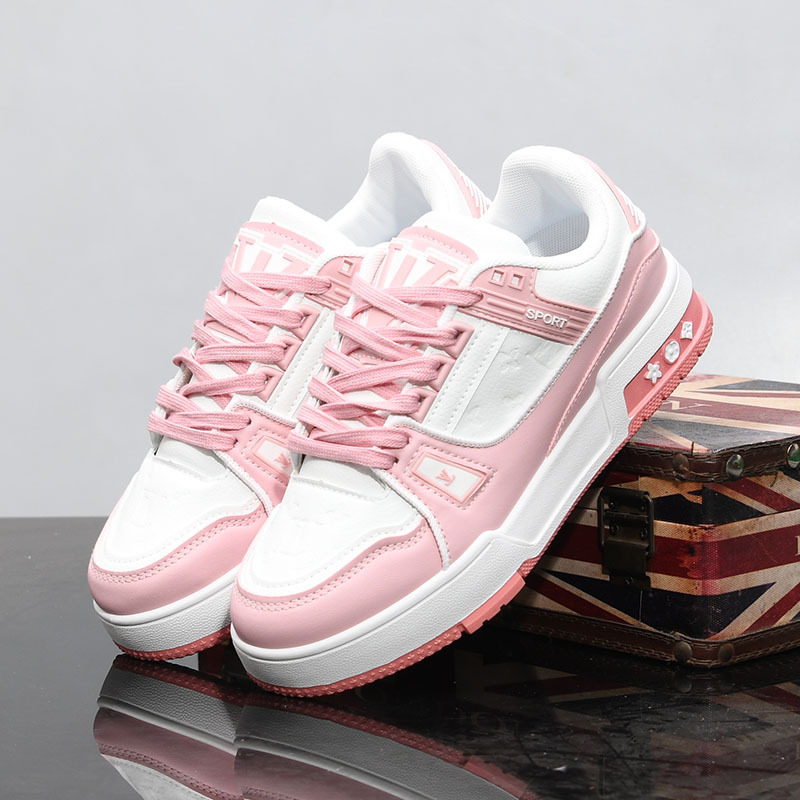 Hot Selling Men Women Fashion Casual Shoes New Breathable Athleisure Comfortable Shoes Trendy Versatile height increase Shoes Black Pink size 35-44 Fr