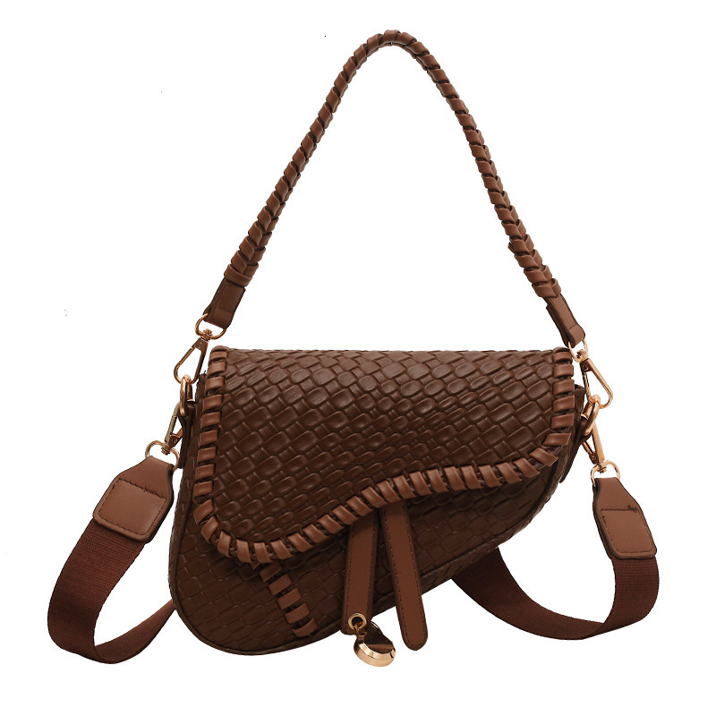 Luxury Brand Designer Bag 2023 New Korean Edition High End Bubble Pattern Texture Small And Popular Saddle Women's Crossbody Single Shoulder Bag