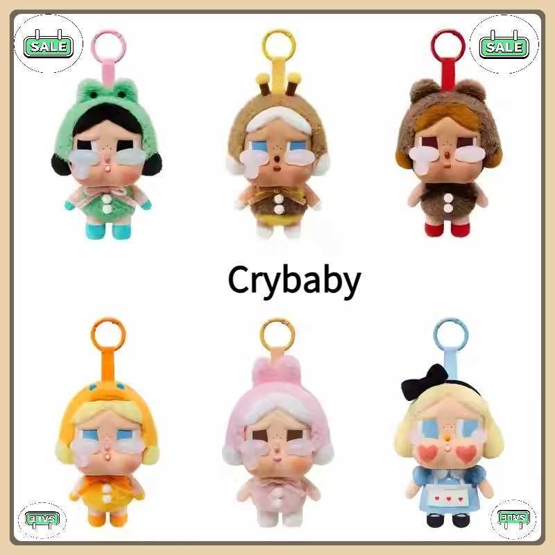 Spot Crybaby vinyl face doll plush blind box crying baby pendant key chain mystery bag crying series hand-made toy gift X250528