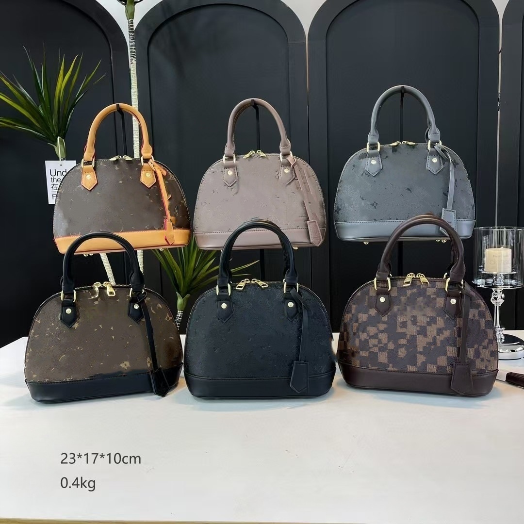 Luxury Designer Handbag High Quality Shoulder Crossbody Vintage Semi-Circle Shell Bag Mini Purse for woman