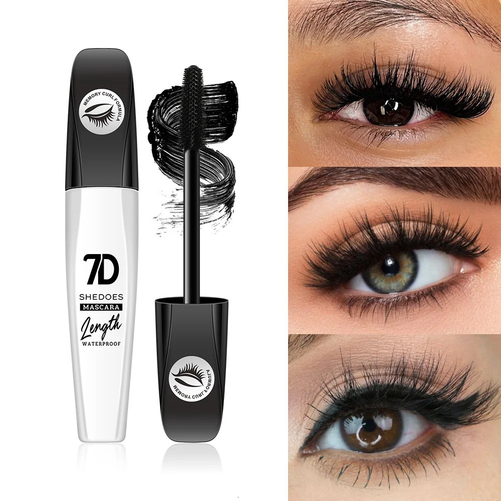 7D mascara waterproof and easy to makeup no smudging and no makeup removal slender and curled thick mascara 250523