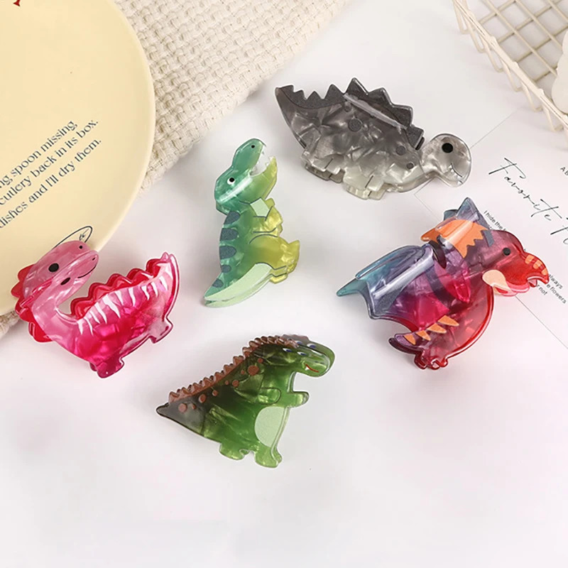 Cartoon Cute Creativity Animal Dinosaur Acrylic Hair Claw For Women Girl Trendy Funny Hair Clip Headwear Hair Accessories 250528