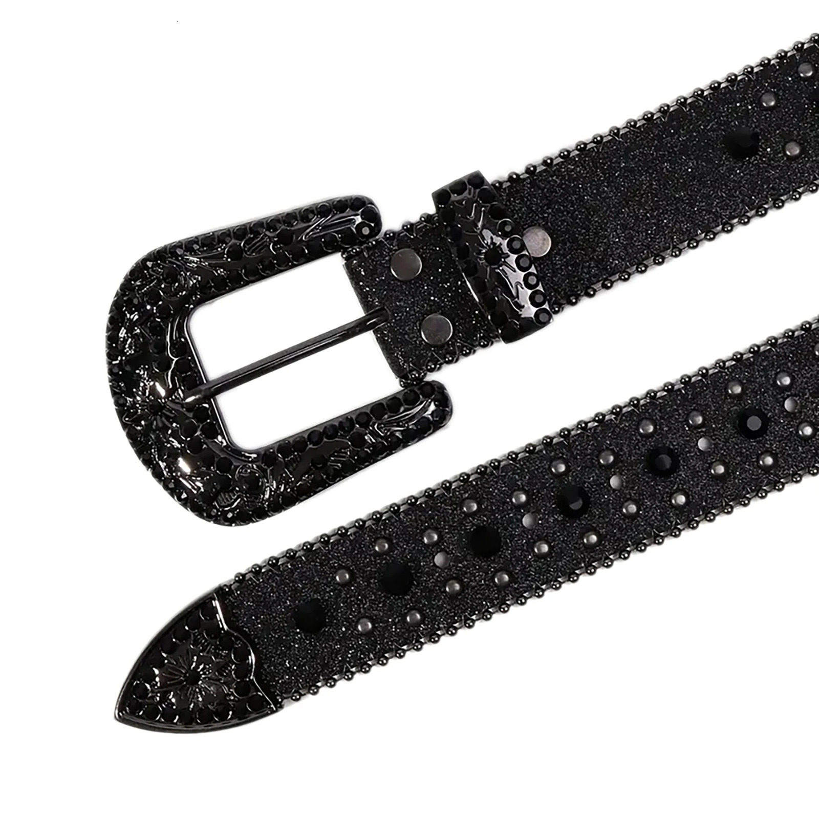 Man-made Diamond Belt ladies fashion Western Cowboy Rhinestone belt leather belt inlay man-made diamond belt jeans 250523