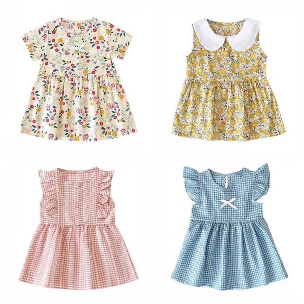 Sanlutoz Floral Baby Girls Dress Summer Short Sleeve Holiday Casual Kids Girls Dresses Clothing X250528