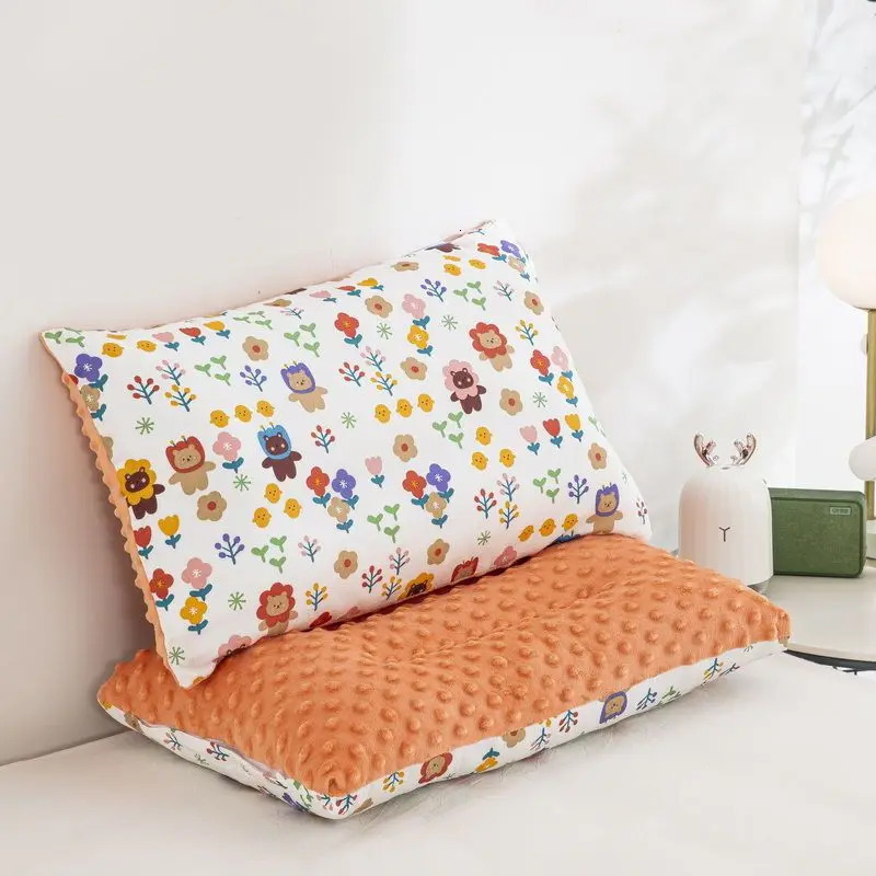 Childrens Pure Cotton Skin-friendly Pillow Super Soft Baby Sleeping Pillow Removable Washable Kindergarten Special Nap Pillow 250527