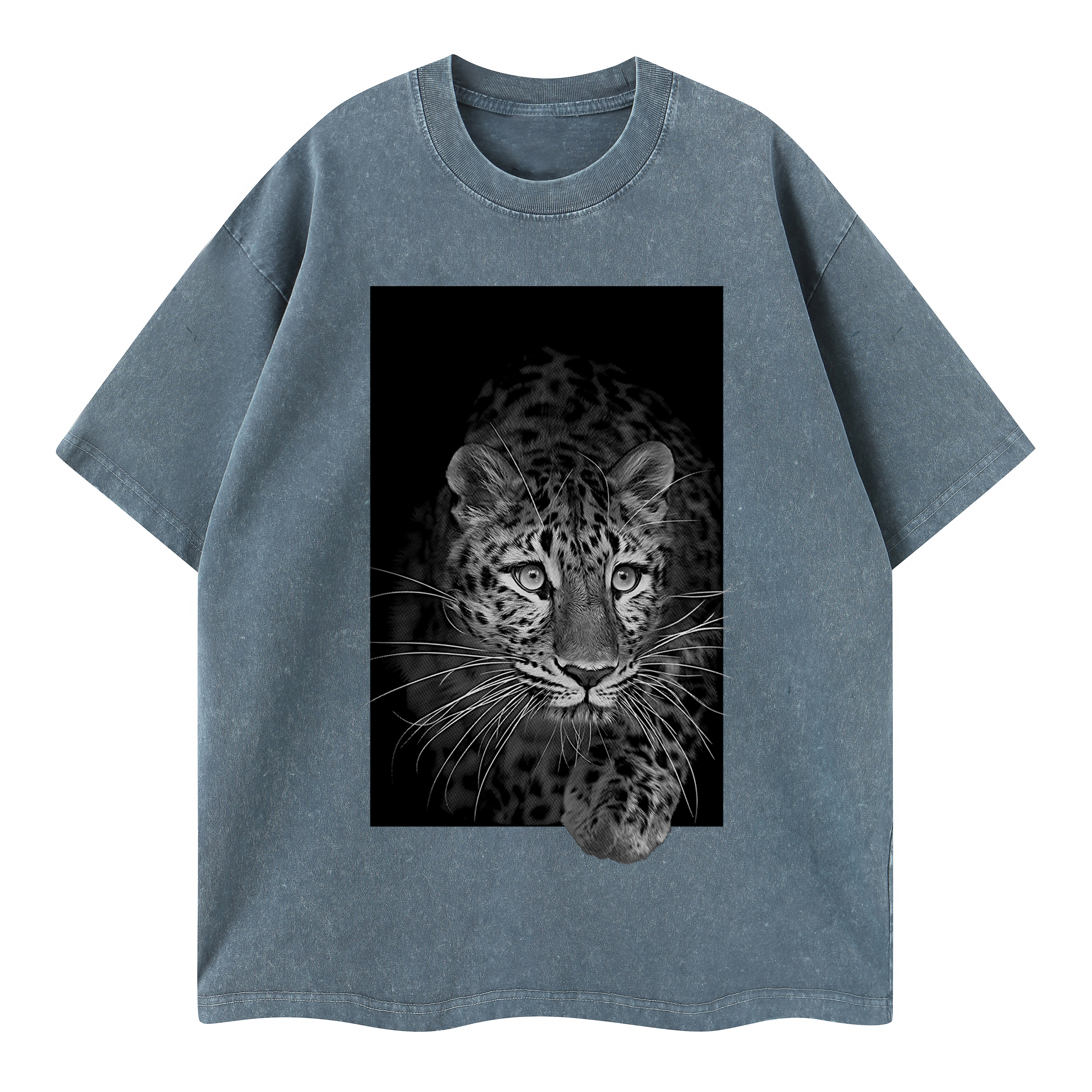 T-shirt men's top designer cotton T-shirt Hot stamping leopard short sleeved clothing high-quality fashionable T-shirt
