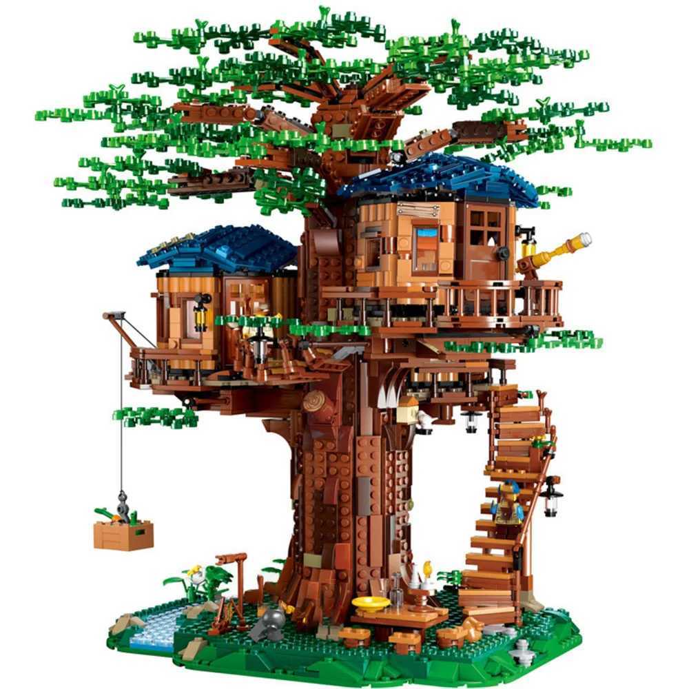 MOC 1013Pcs All Seasons Treehouse Ci Building Blocks Tree House creator Room Home Bricks Set Kids Children Toys Gift Free shipping