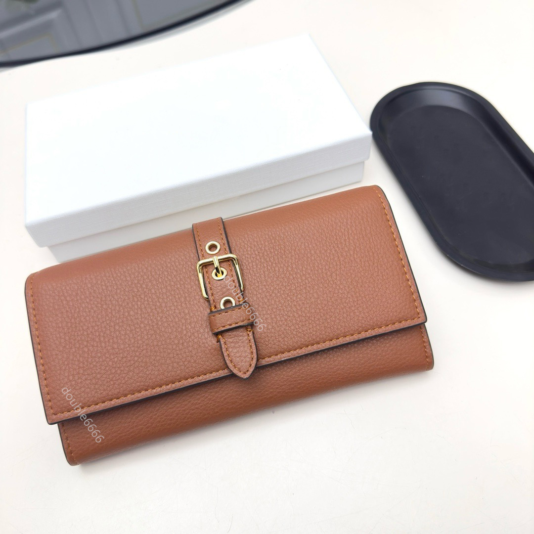 Luxury designer men's women's long wallet leather credit card holder check holder key case passport book clutch wallet bag coin purse Pocket bag