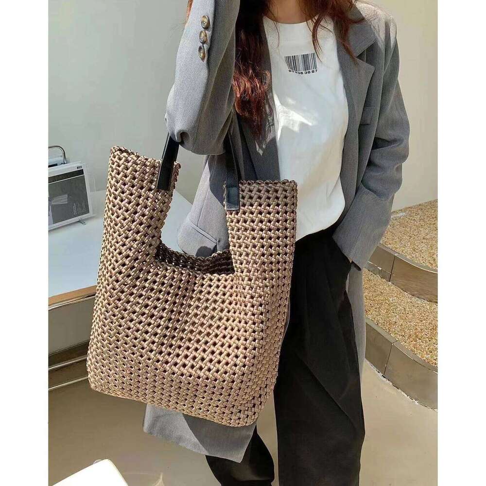 Women's Designer Festa Neoprene Woven Large Women's Bag Tote Bucket Bags Mistress Gift Handbag