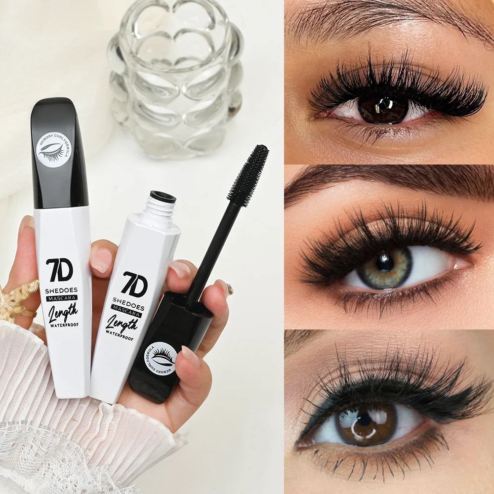 7D mascara waterproof and easy to makeup no smudging and no makeup removal slender and curled thick mascara 250523