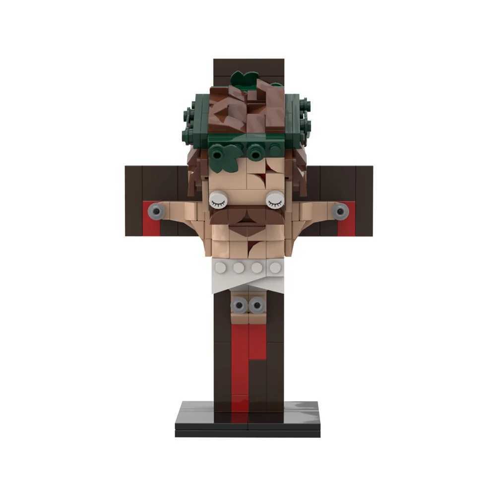 Gobricks MOC Christiani God Crucifixion of Building Block Model Jesus on the Cross Bricks Toys Kids Educational GiftsFree shipping