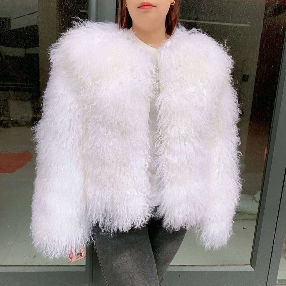 Women's genuine fur for autumn and winter warmth high-quality Mongolian sheepskin coat