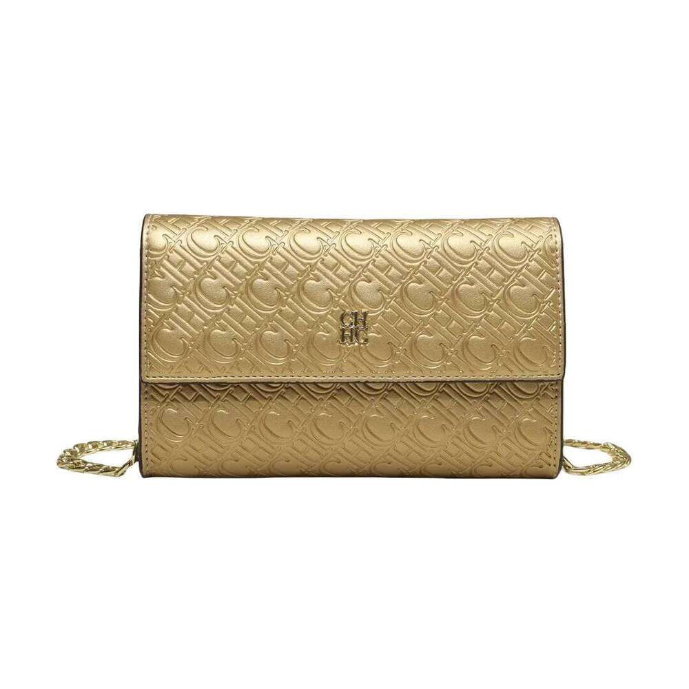 CH Exquisite Craftsmanship Crossbody Light Design Letter Elements Color Blocked Women's Chain Bag