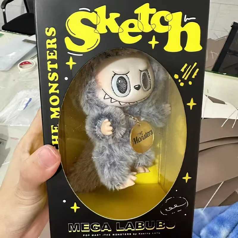 New 17cm Pop Labubu Leader Eye Angel Zimo Leader Vinyl Doll Pendant Cute Ornaments Holiday Gift Toys X250528