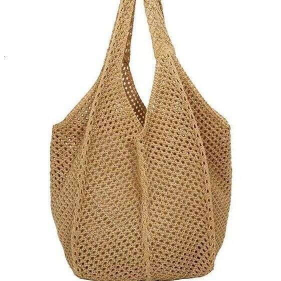 Woman bag Woven 2025 New Casual Handmade Vacation Large Capacity Tote Shoulder Beach Bag