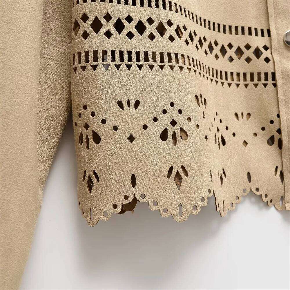 Women's Wear New Women's Clothing Casual Elegant Modern European And American Retro Style Hollow Top Jacket