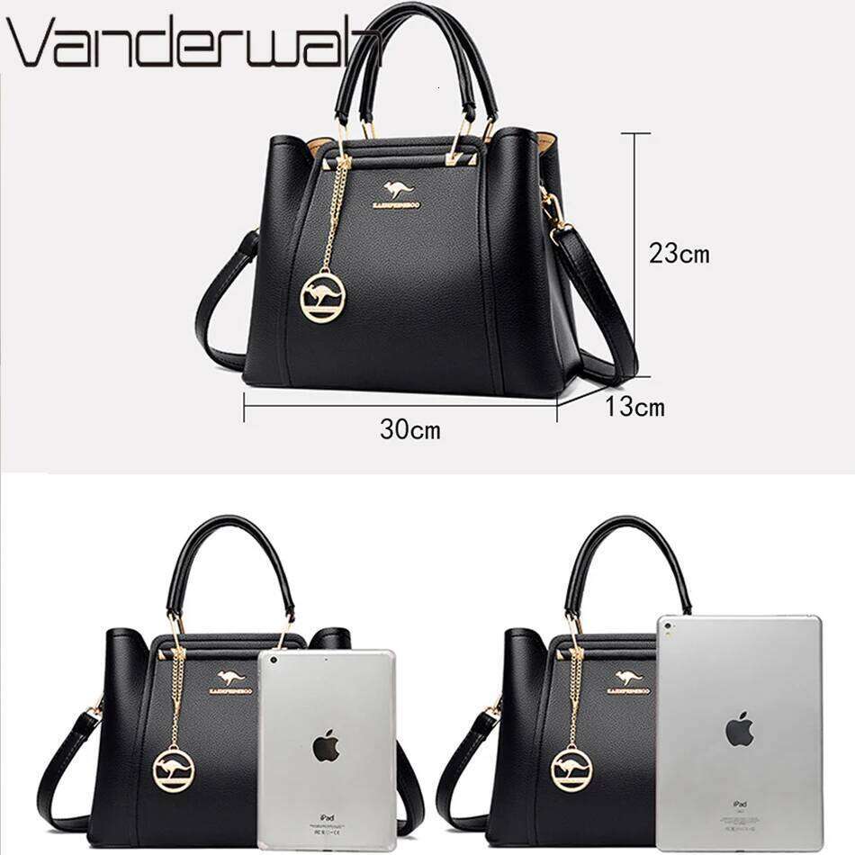 2024 Women Designer 3 Layers Shoulder Crossbody Sac Ladies Large Capacity Leather Handbags Shopper Brand Messenger Totes