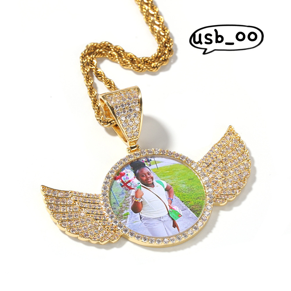 Custom photo style pendant Amoissanite pendant necklace Hip-hop jewelry gift Hip-hop style