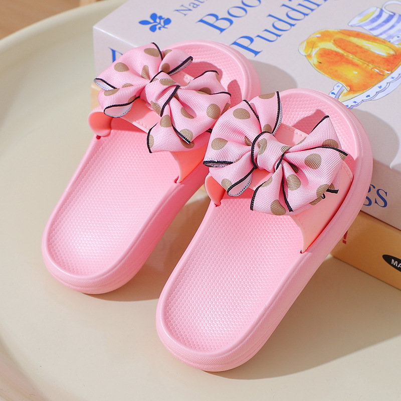 Kids Slippers Summer Children's Slippers Girls Princess Bow Non-slip Soft Sole Littlesprouts Toddler Slippers Sizes 24 - 35 L0683