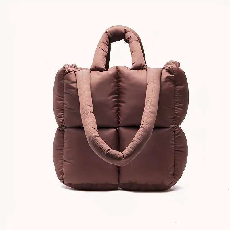 Spacious Quilted Puffer Shoulder Bag - Chic Women's Fashion Handbag