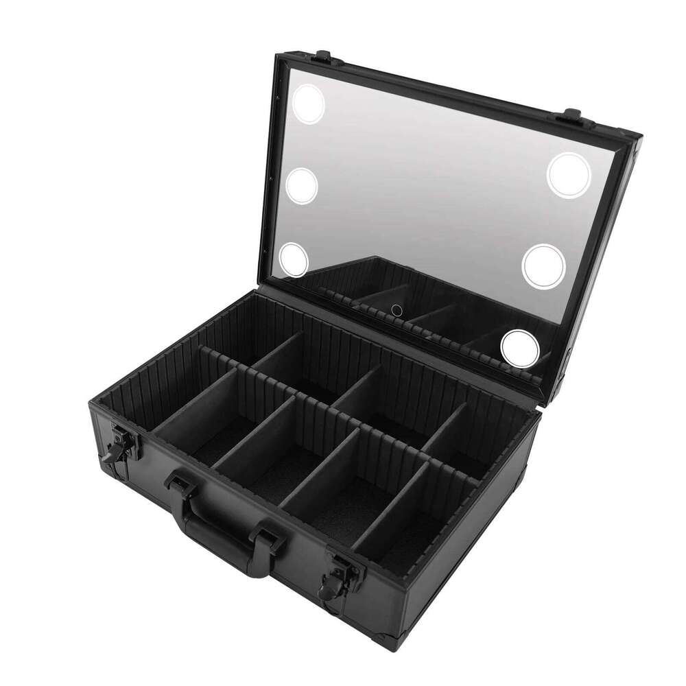 Portable Cosmetic Bag with LED Mirror