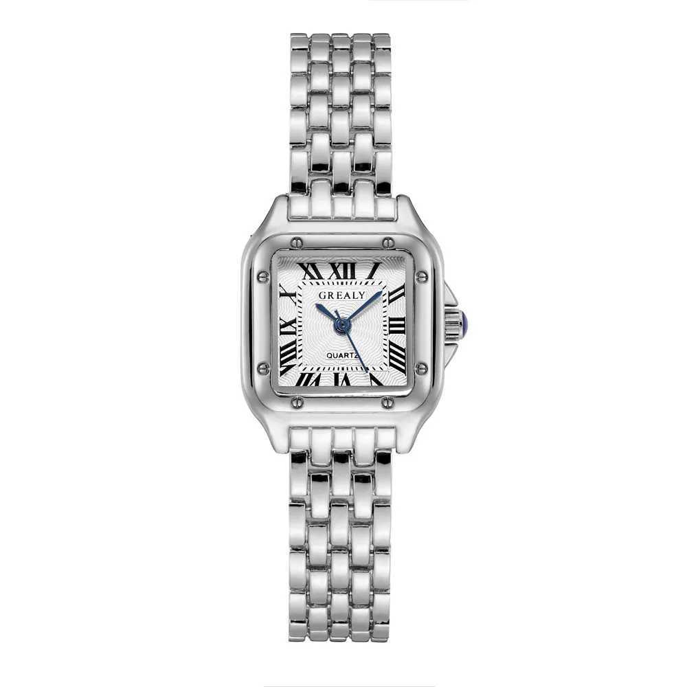 Womens Fashion Square Watches Gold Alloy Strap 2025 Luxury Ladies Quartz Wristwatches Qualities Female Roman Scale Clock XJ250527