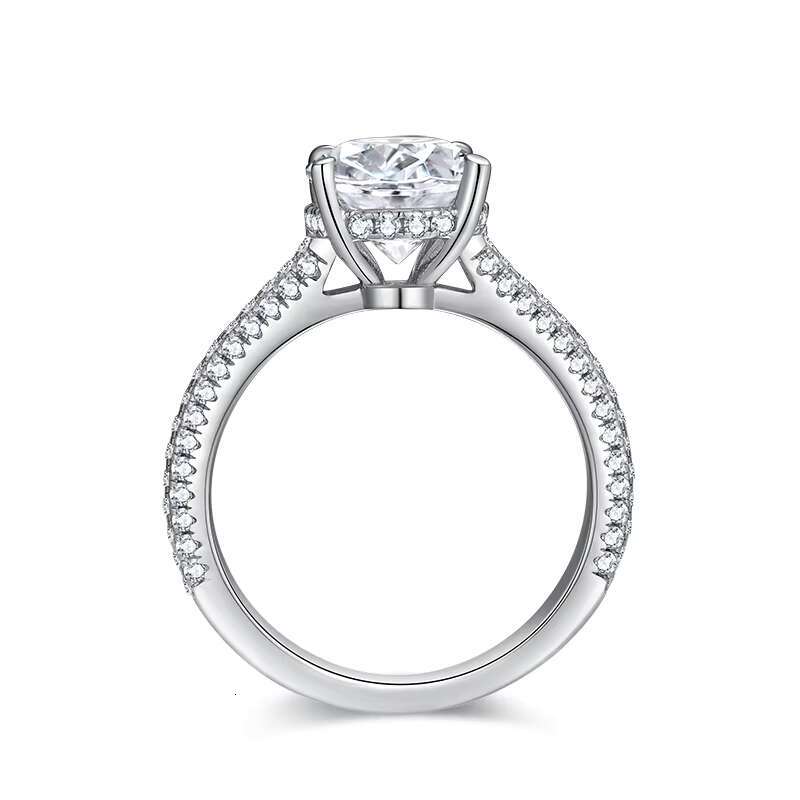 Hot Sell Moissanite Fashion Jewelry Ring 925 Sterling Silver Casual Rings for Ladies
