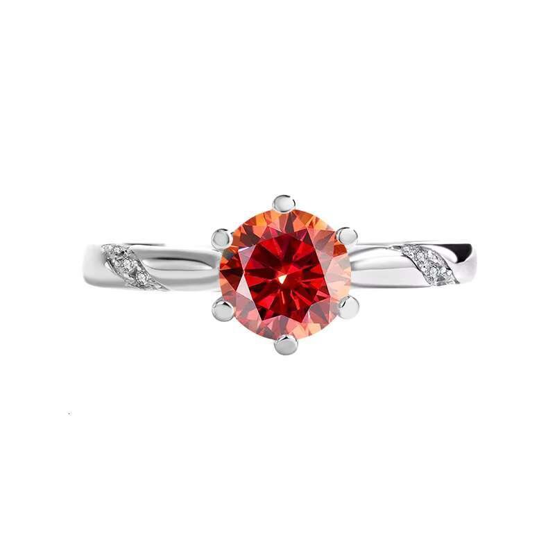 Direct Sale Manufacturer 925 Sterling Silver 0.5ct Wedding Engagement Rings for Women Classic Moissanite 5-Year Color Retention