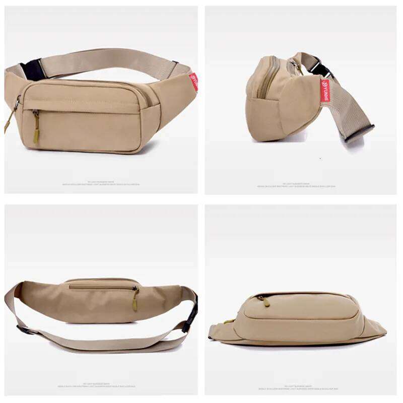 Men Waist Pack Purse Casual Large Belt Pouch Women's Canvas Travel Phone Fanny Banana Bag Hip 3 Pockets