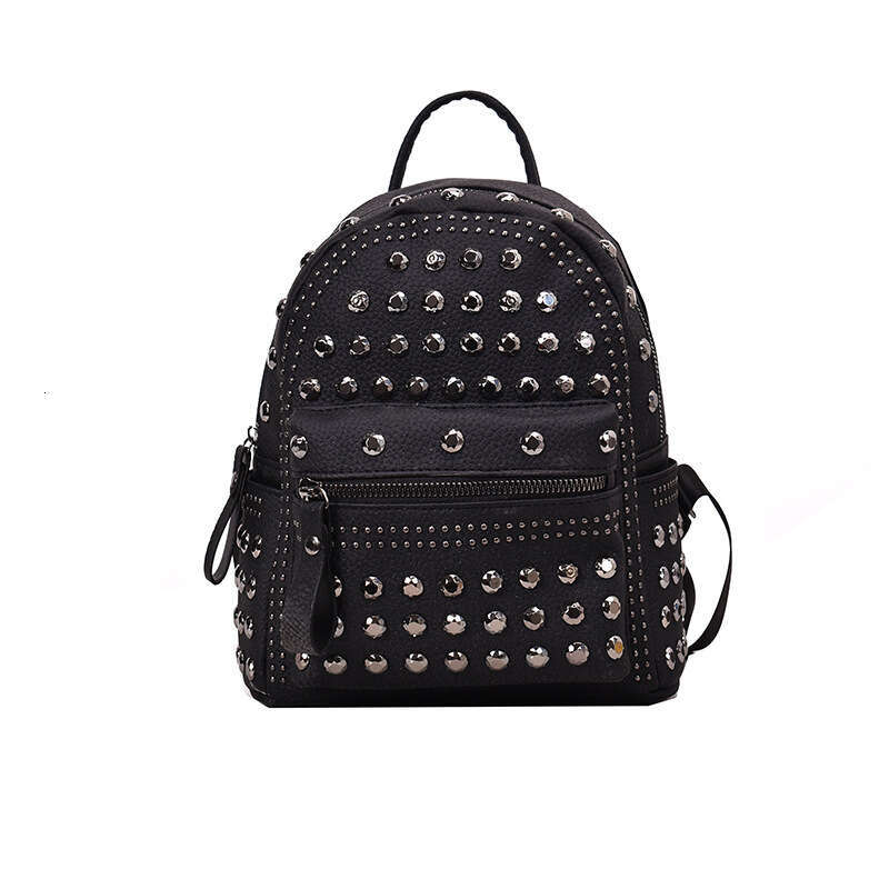 Rivet small backpack for women new fashionable student mini backpack PU leather casual backpack