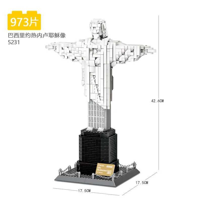 70 Models World Famous Architecture Eiffel Tower T Maha Building Blocks London Paris Wange Expert Creative Bricks Villa House Free shipping