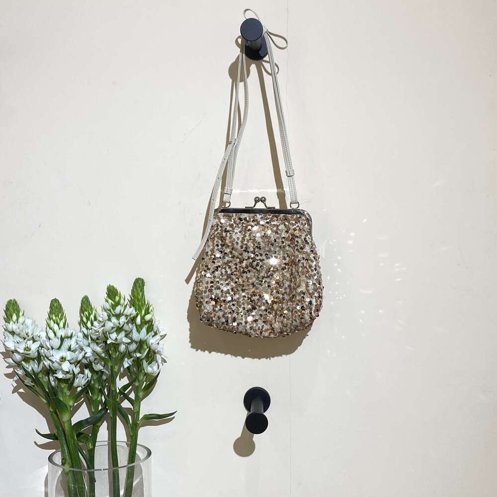 2024 New Women's Pearl Handbag Sequin Fashion Shoulder Shell Party Crossbody Evening Bag