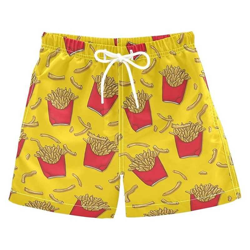 Ice Cream Funny Beach Shorts For Men And Kid 2025 Summer Novelty Kawaii Swim Trunks Pizza Leopard Graphic Fashion Board Shorts X2505281