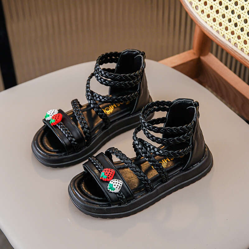 Girls' Sandals Summer 2025 New Fashion Open-Toe Princess for Big Girls Children's Roman Shoes
