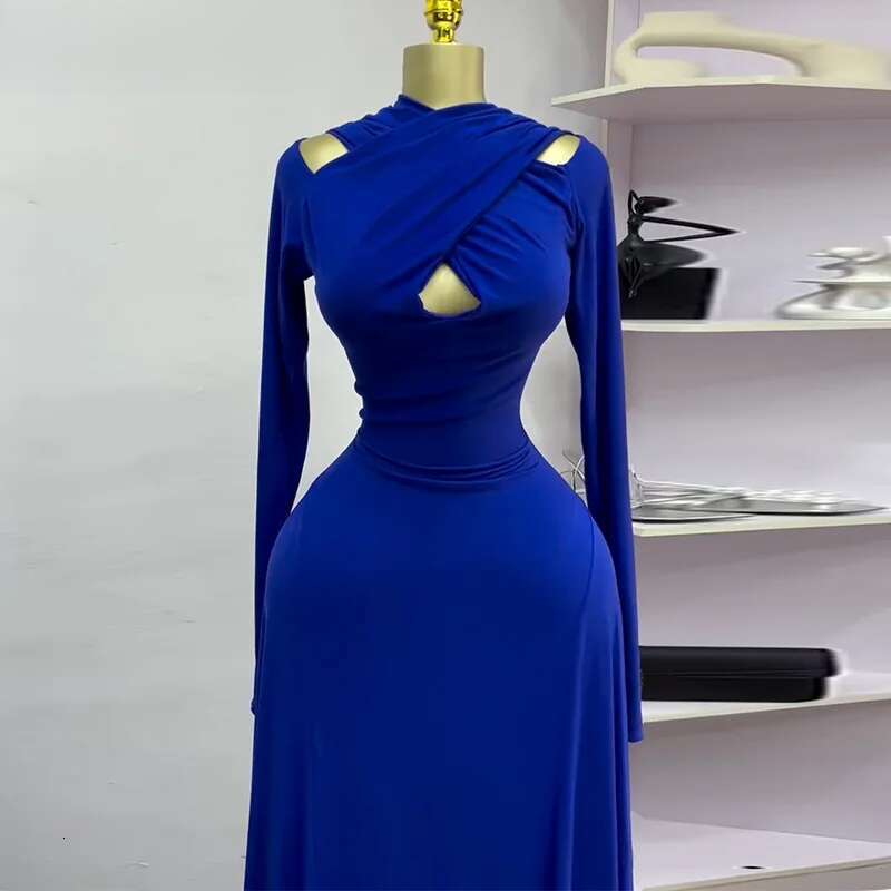 2025 Summer Women O-Neck Sleeve Mermaid Maxi Dress Birthday Beach Sexy Night Party Club Long Dresses