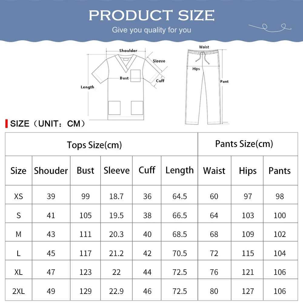 Multicolor Scrubs Uniform Clinic Scrubs Tops+Jogger Pants Women Doctor Scrubs Set Medical Nurse Nursing Clothes Surgery Workwear X250528
