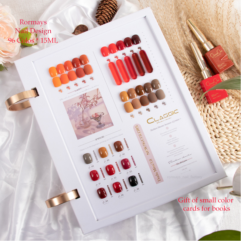 Rormays Popular gel Polishing 96PCS Mixed Varnish Semi permanent Immersion Rainbow Color UV LED All Season General Nail Salon Special Large Set Wholes