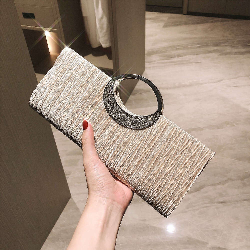 2025 New Style Cheongsam Dress Women's With Rhinestones Small Bag High-End Trendy Chain Shoulder Crossbody Handbag